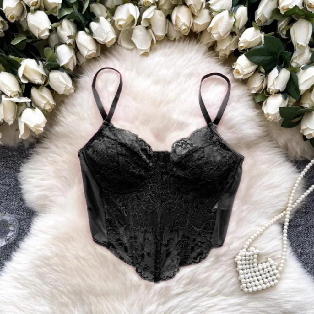 Zelix Projector Corset Top Lace Trim Summer Silhouette