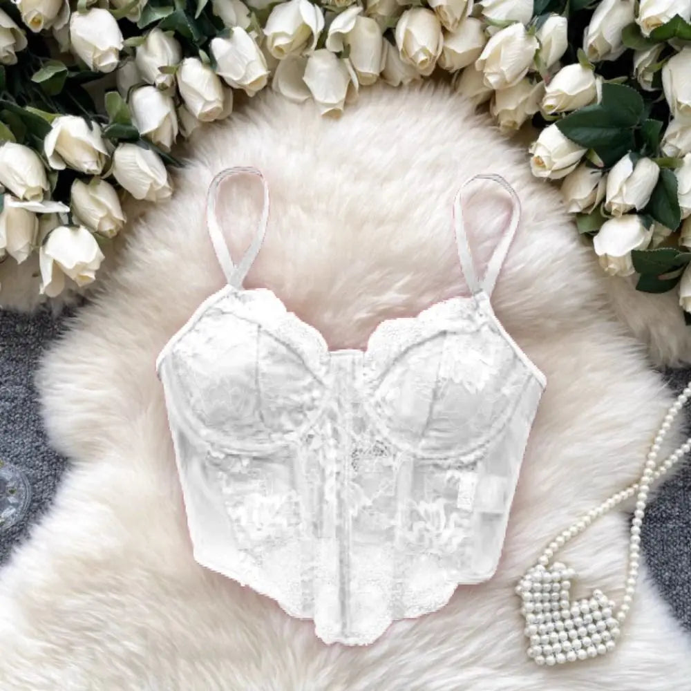 Zelix Projector Corset Top Lace Trim Summer Silhouette