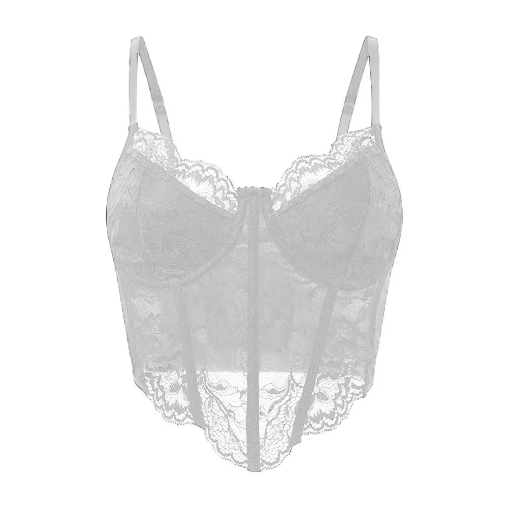 Zelix Projector Corset Top Lace Trim Summer Silhouette