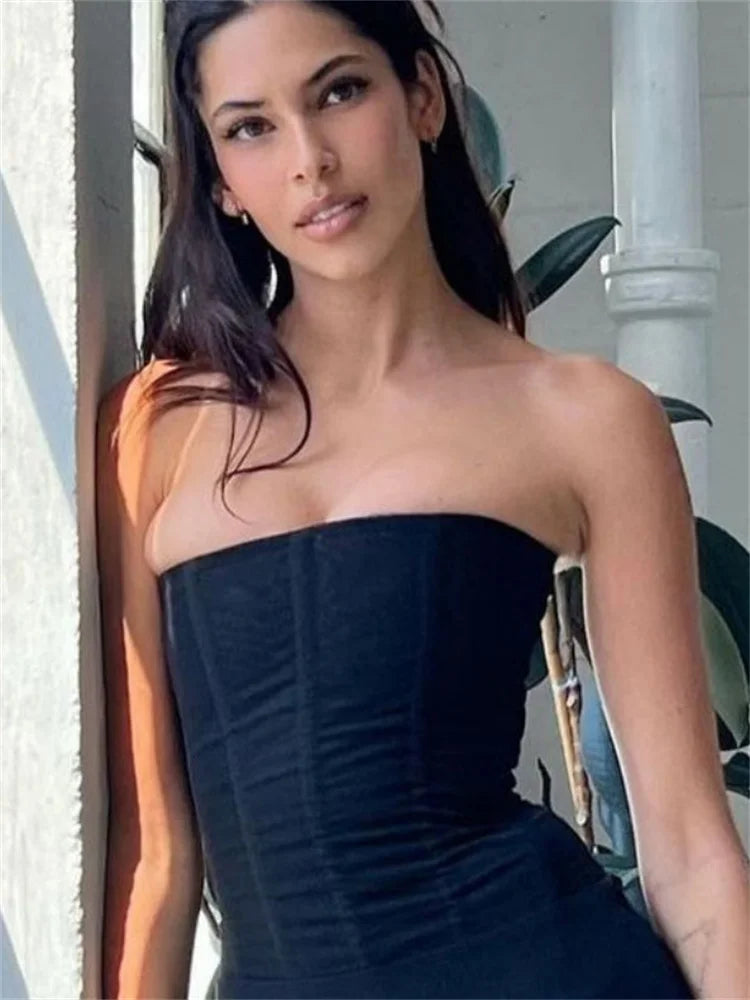 Zelix Projector Backless Tank Top Airy Mesh Summer Essential